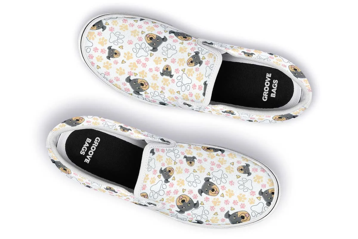 Beauceron Puppy Pattern Slip-On Shoes