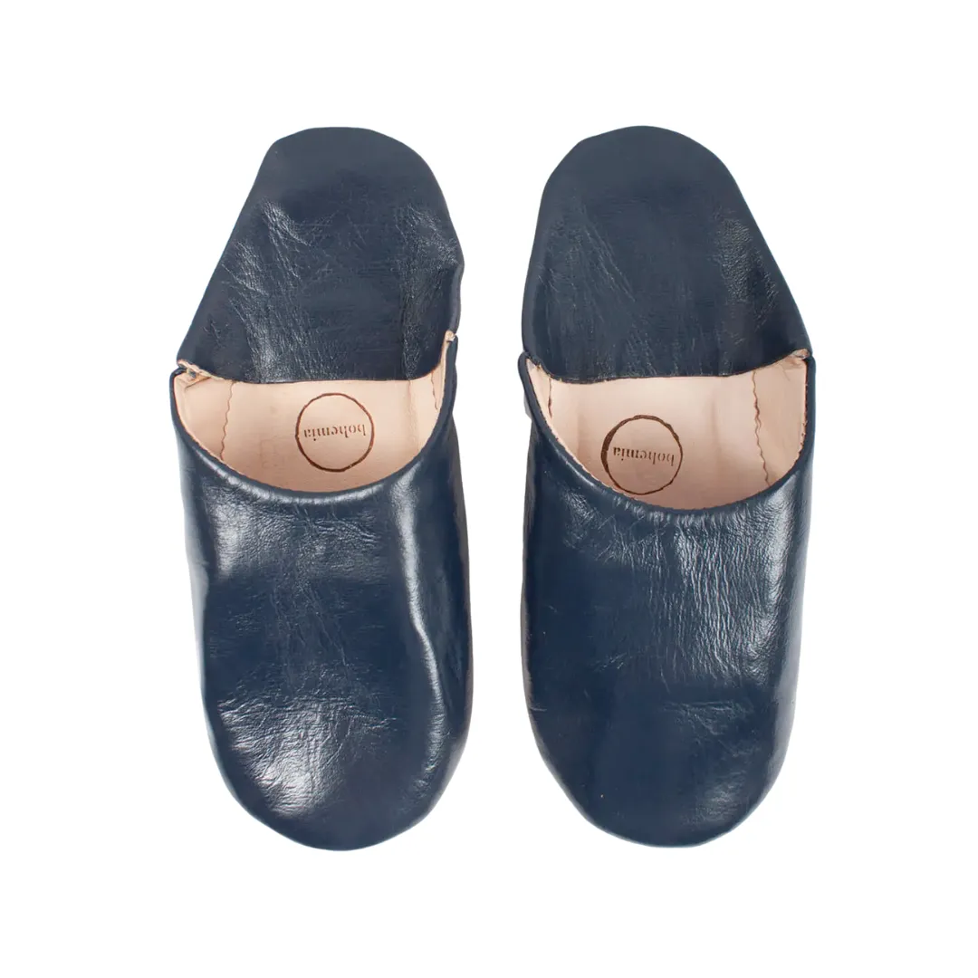 Men's Small Indigo Babouche Slippers