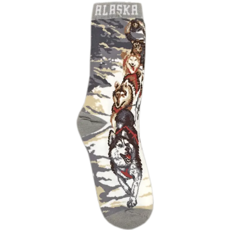 Sled Dog Team Alaska Socks