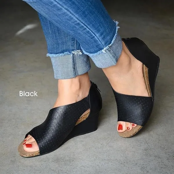 slip on wedge heels
