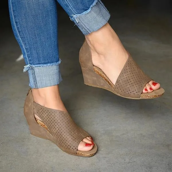 slip on wedge heels
