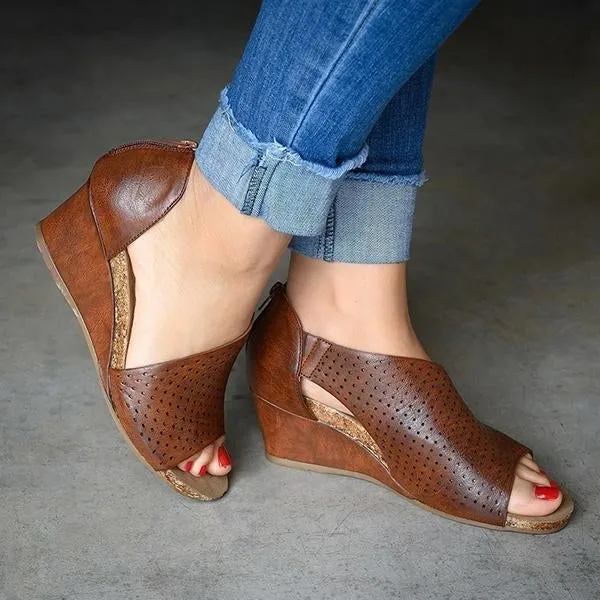 slip on wedge heels