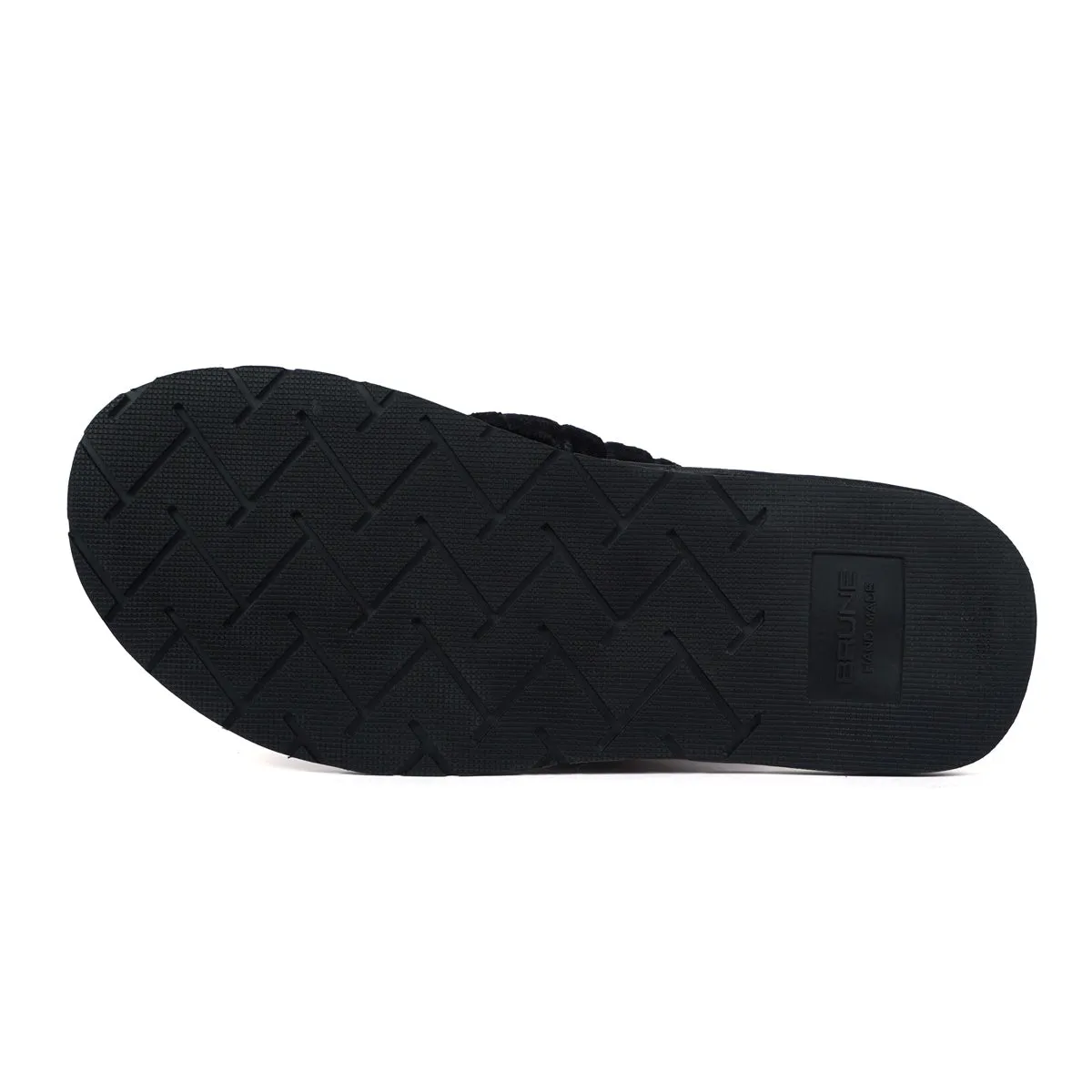 V-Shaped Quilted Slippers with Black Brand Lining Velvet